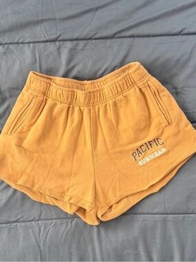 PacSun Mustard Yellow Terry Athletic Shorts
